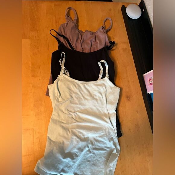 Lot of 3 maternity nursing tanks XS (blue) and S motherhood maternity mix - Picture 1 of 4